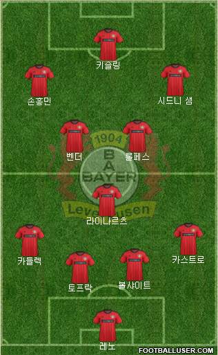 Bayer 04 Leverkusen Formation 2013