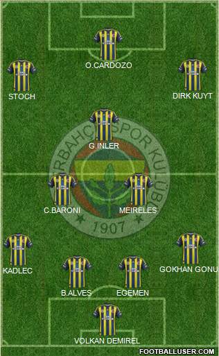 Fenerbahçe SK Formation 2013