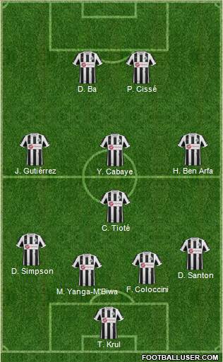 Newcastle United Formation 2013