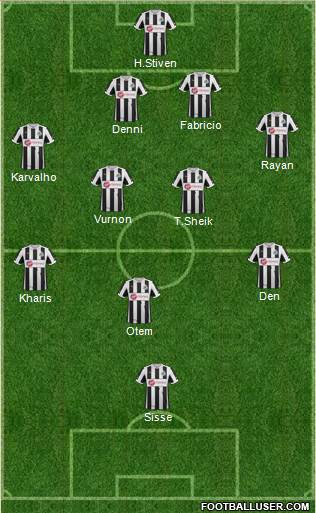 Newcastle United Formation 2013