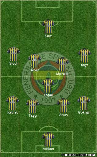 Fenerbahçe SK Formation 2013