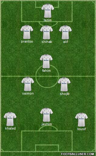 Tottenham Hotspur Formation 2013