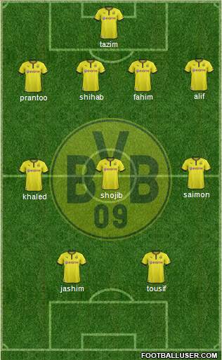 Borussia Dortmund Formation 2013