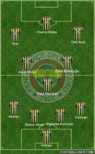 Fenerbahçe SK Formation 2013