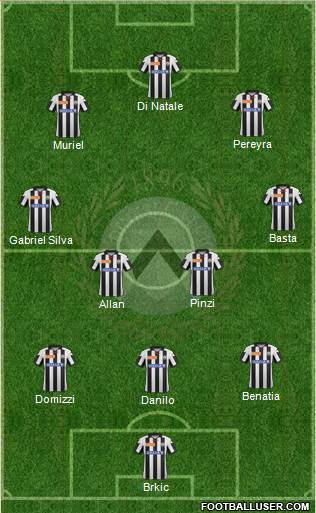 Udinese Formation 2013