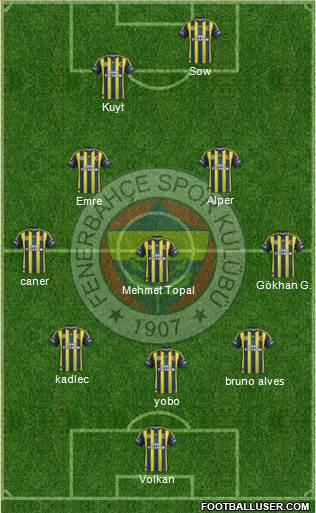 Fenerbahçe SK Formation 2013