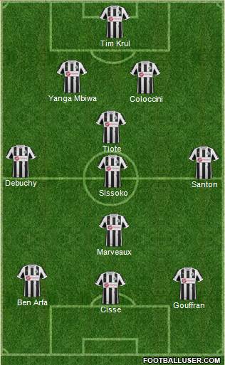 Newcastle United Formation 2013
