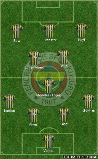 Fenerbahçe SK Formation 2013