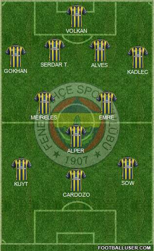 Fenerbahçe SK Formation 2013