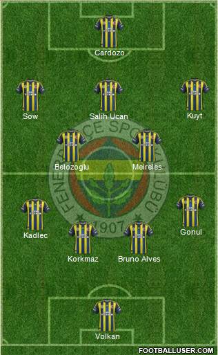 Fenerbahçe SK Formation 2013