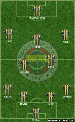 Fenerbahçe SK Formation 2013