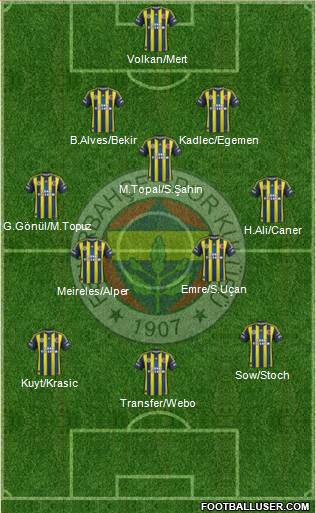 Fenerbahçe SK Formation 2013
