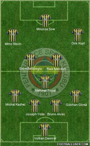 Fenerbahçe SK Formation 2013