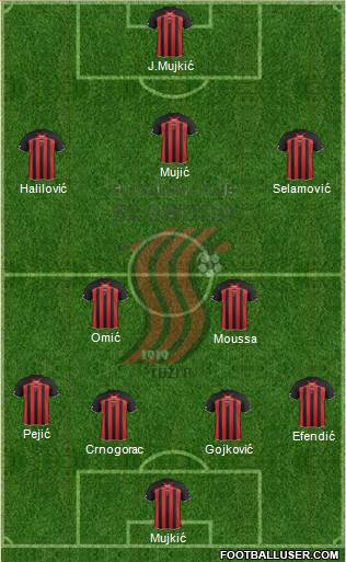 FK Sloboda Tuzla Formation 2013