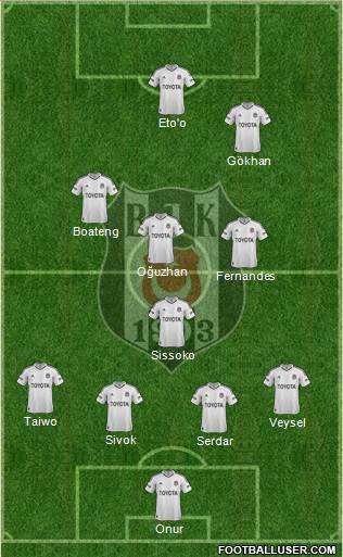 Besiktas JK Formation 2013