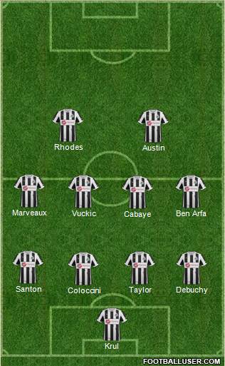 Newcastle United Formation 2013