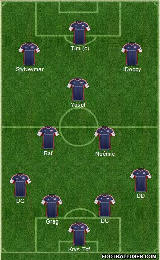 New England Revolution Formation 2013
