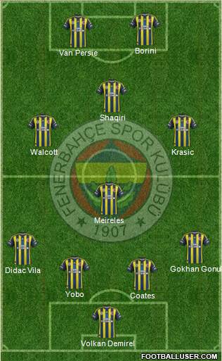 Fenerbahçe SK Formation 2013