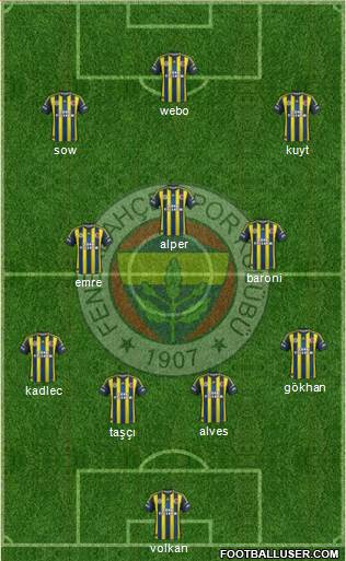 Fenerbahçe SK Formation 2013