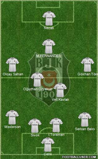 Besiktas JK Formation 2013