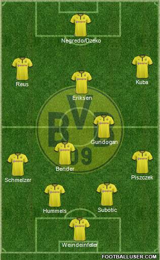 Borussia Dortmund Formation 2013