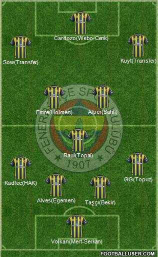 Fenerbahçe SK Formation 2013