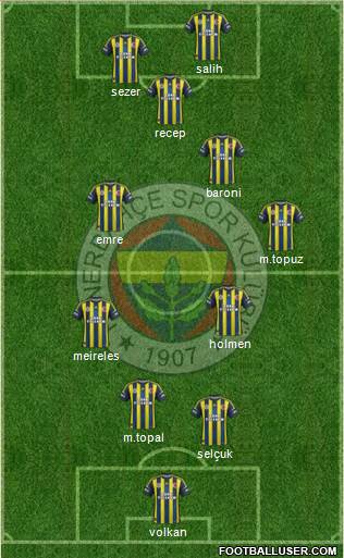 Fenerbahçe SK Formation 2013
