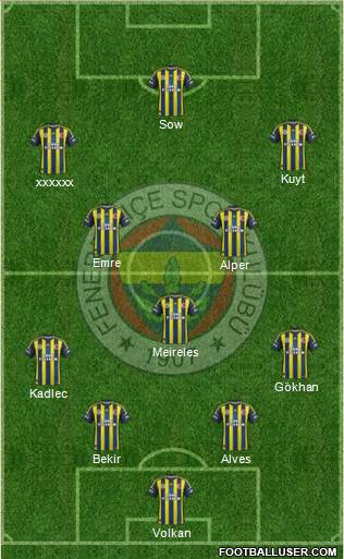 Fenerbahçe SK Formation 2013
