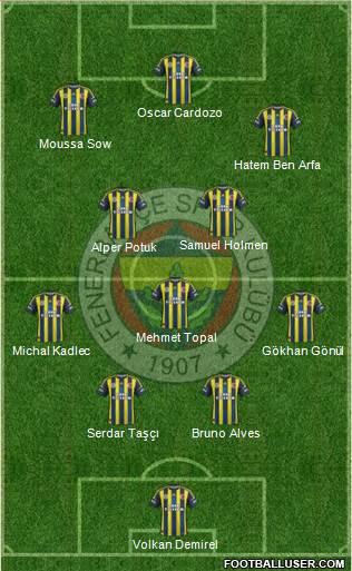 Fenerbahçe SK Formation 2013
