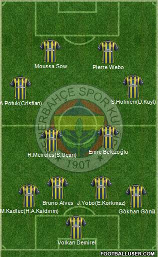 Fenerbahçe SK Formation 2013