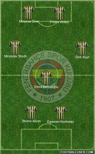 Fenerbahçe SK Formation 2013