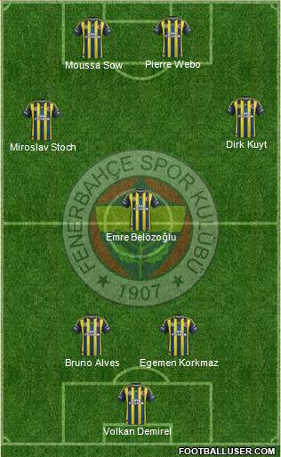 Fenerbahçe SK Formation 2013
