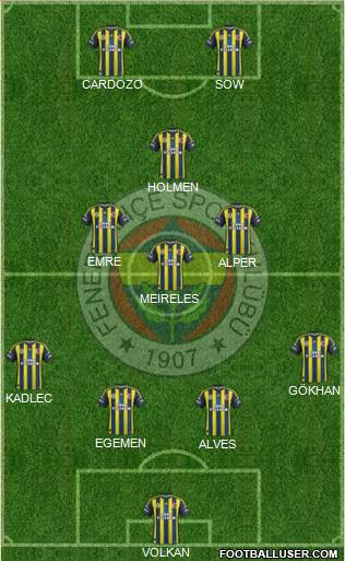 Fenerbahçe SK Formation 2013