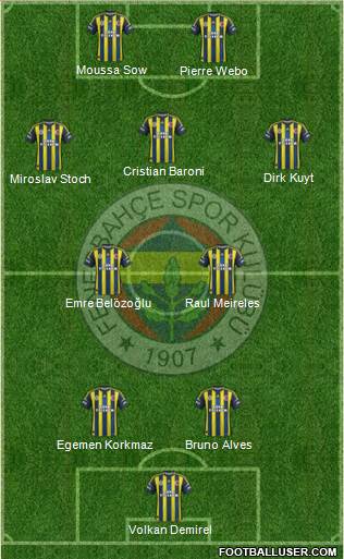 Fenerbahçe SK Formation 2013