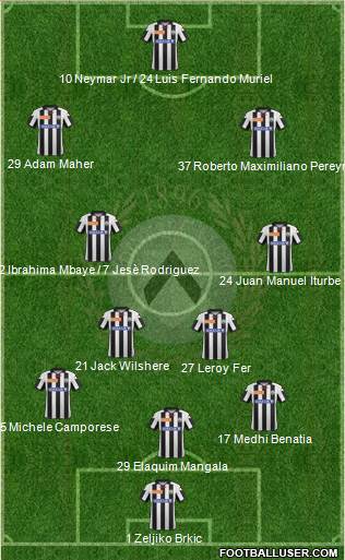 Udinese Formation 2013
