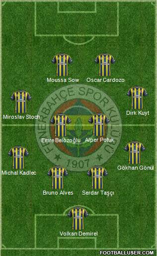 Fenerbahçe SK Formation 2013