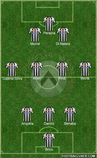 Udinese Formation 2013