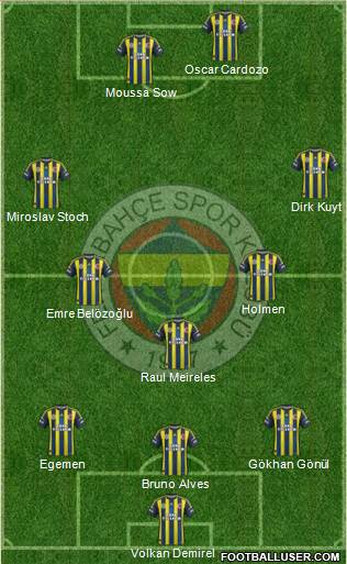 Fenerbahçe SK Formation 2013