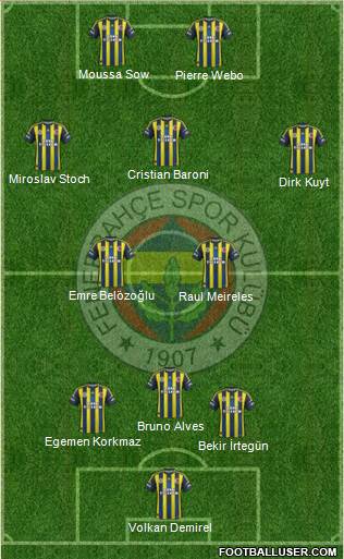 Fenerbahçe SK Formation 2013