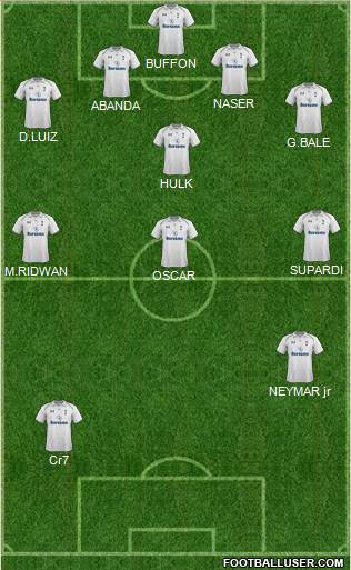 Tottenham Hotspur Formation 2013