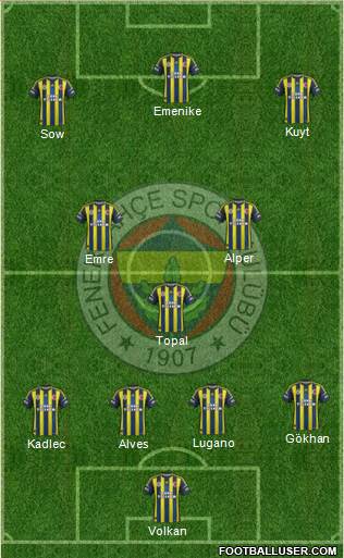 Fenerbahçe SK Formation 2013