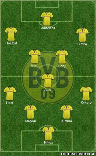 Borussia Dortmund Formation 2013