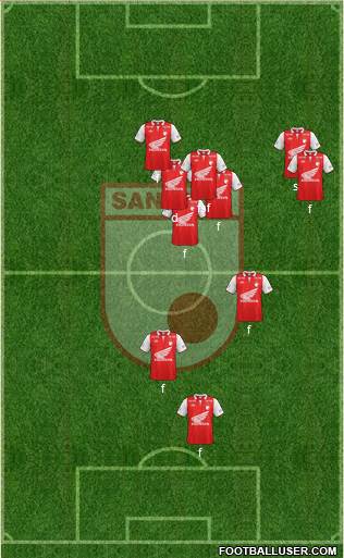 Santa Fe CD football formation