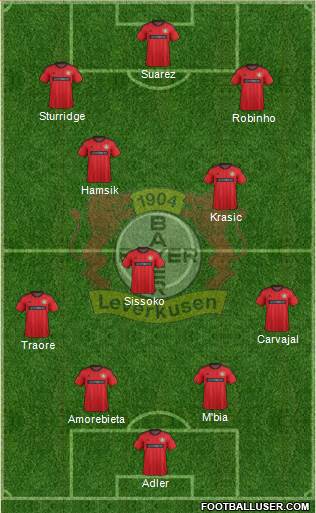 Bayer 04 Leverkusen Formation 2013