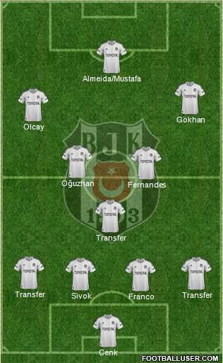 Besiktas JK Formation 2013