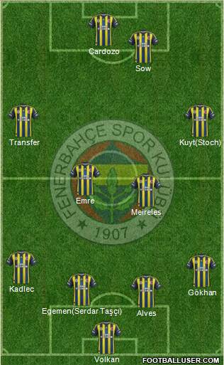 Fenerbahçe SK Formation 2013