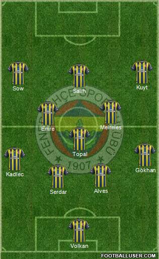 Fenerbahçe SK Formation 2013