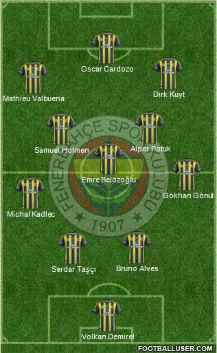 Fenerbahçe SK Formation 2013