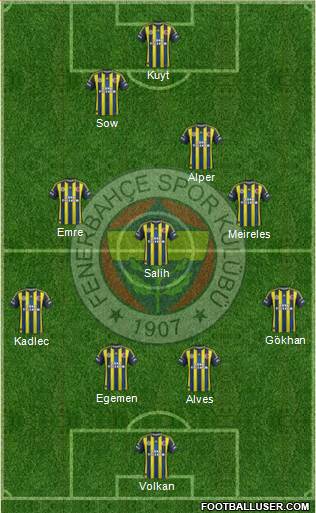 Fenerbahçe SK Formation 2013