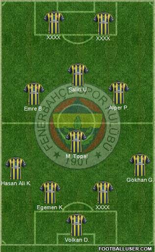 Fenerbahçe SK Formation 2013